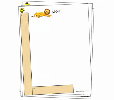 Capital Letter Cards for Wood Pieces - Laminated