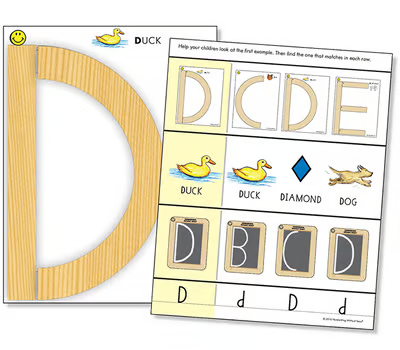 Capital Letter Cards for Wood Pieces - Laminated