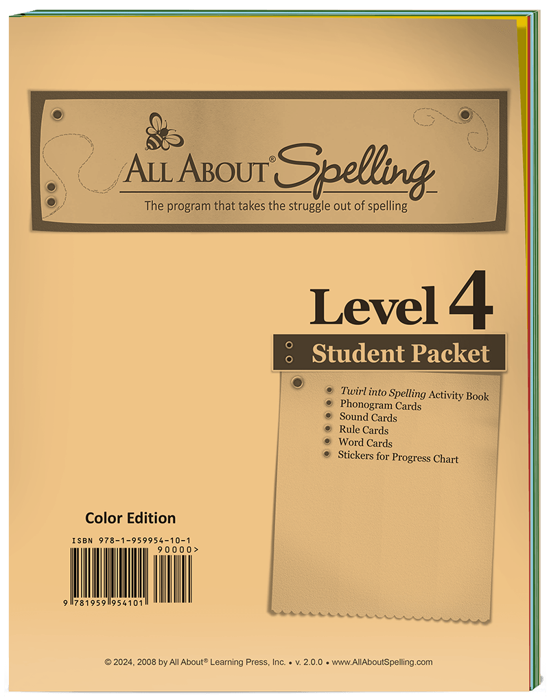 All About Spelling Level 4 Materials - Colour Edition
