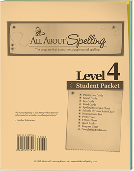 All About Spelling Level 4 Black & White Edition Student Packet