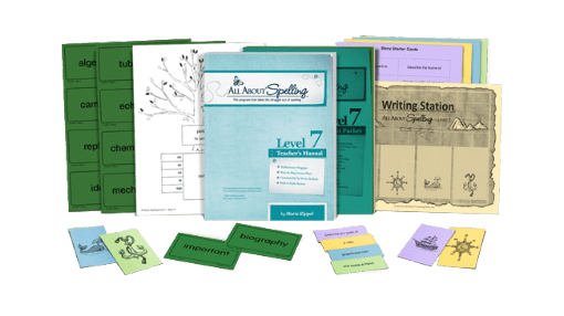 All About Spelling Level 7 Materials - Black and White