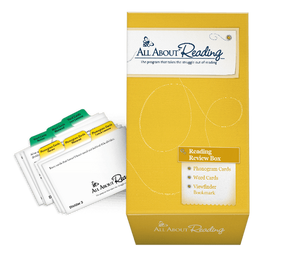 Reading Review Box with divider cards