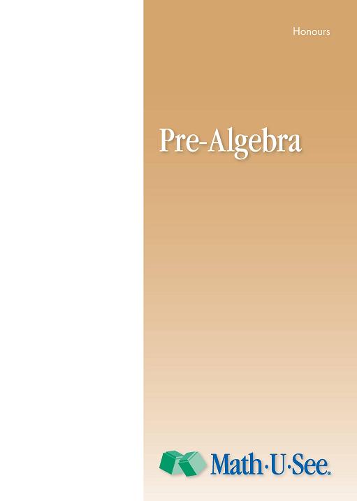 Math.U.See Pre-Algebra