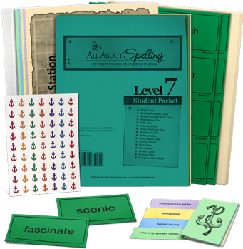 Ding & Dent All About Spelling Level 7 Materials - Black and White